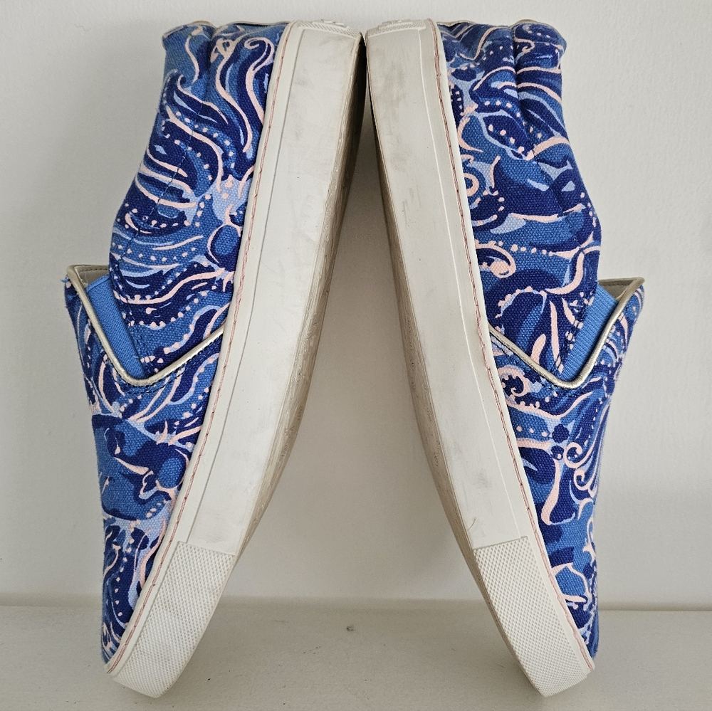 Lilly Pulitzer Vibrant Blue and Pink Patterned Sneakers